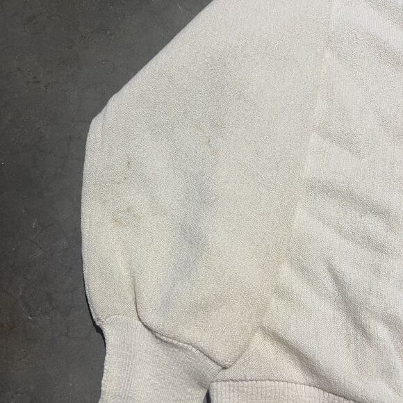 Vintage 80s Robert Bruce Arnold Palmer Cream Alpaca Cardigan - Picture 3 of 5